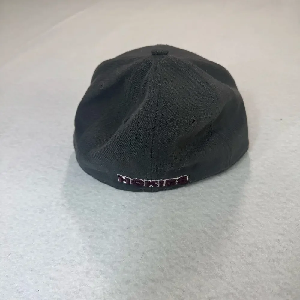 Kids New Era Maroon Virginia Tech VT Hokies 59Fifty Fitted Hat Cap Wool Poly Bln
